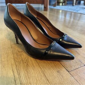Malone Souliers Black Pointed Toe Heels